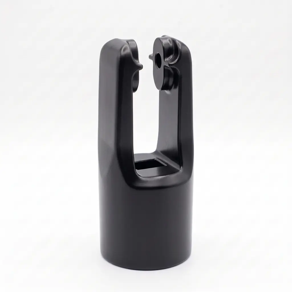 Rolly XL roller head in black, empty fork and socket without a wheel