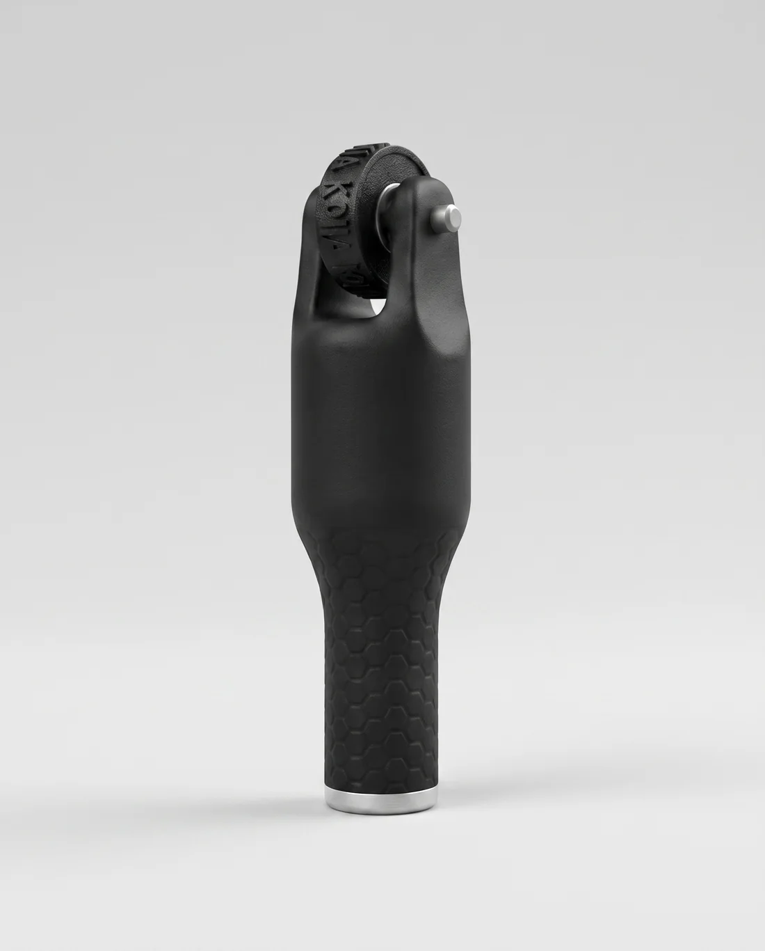 Black Rolly roller stamp with its engraved wheel
