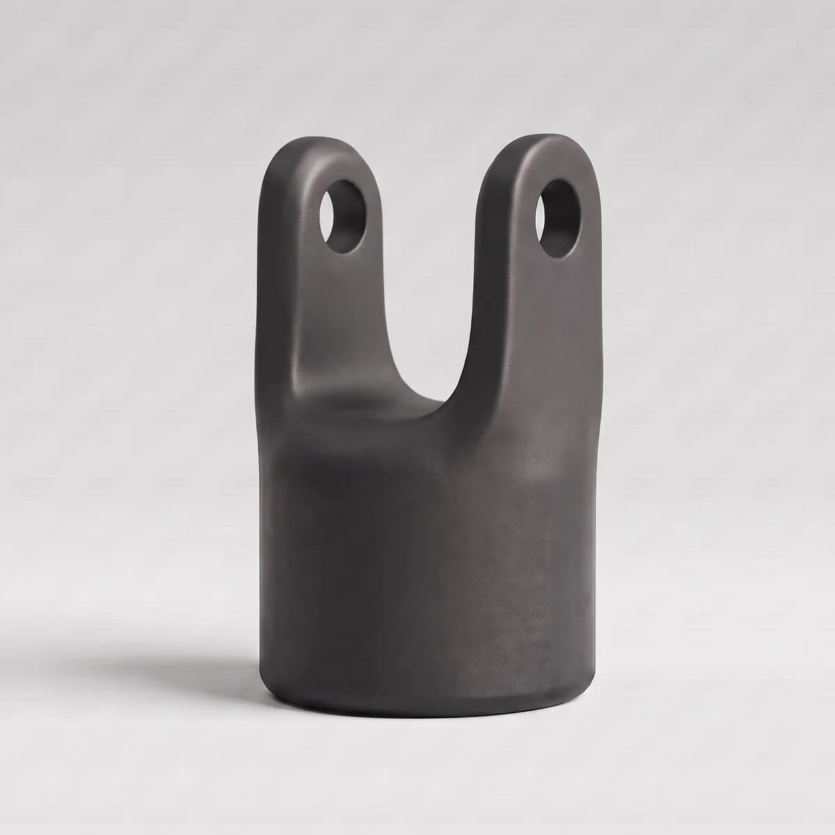 Rolly 3.0 roller head in black, empty fork and socket without a wheel